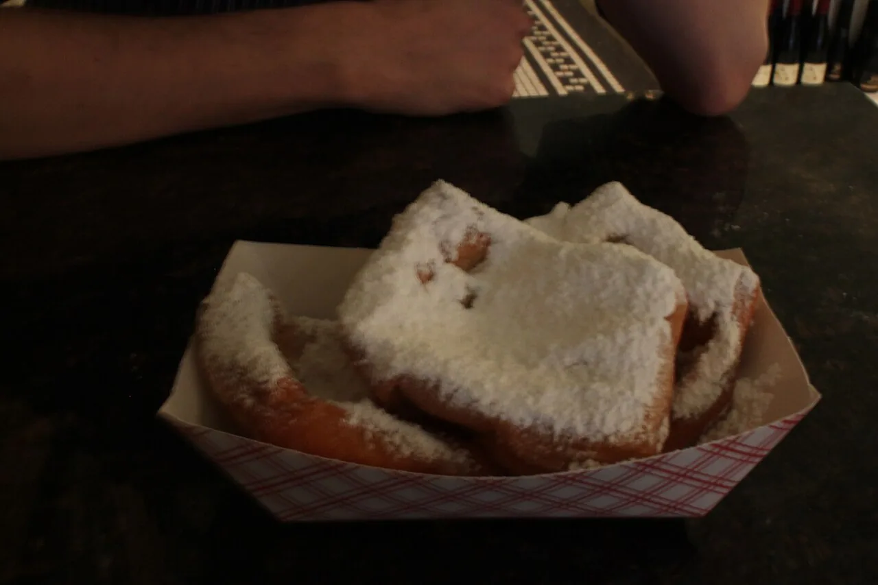 Sugar-dusted beignets served at Cafe Beignet in New Orleans