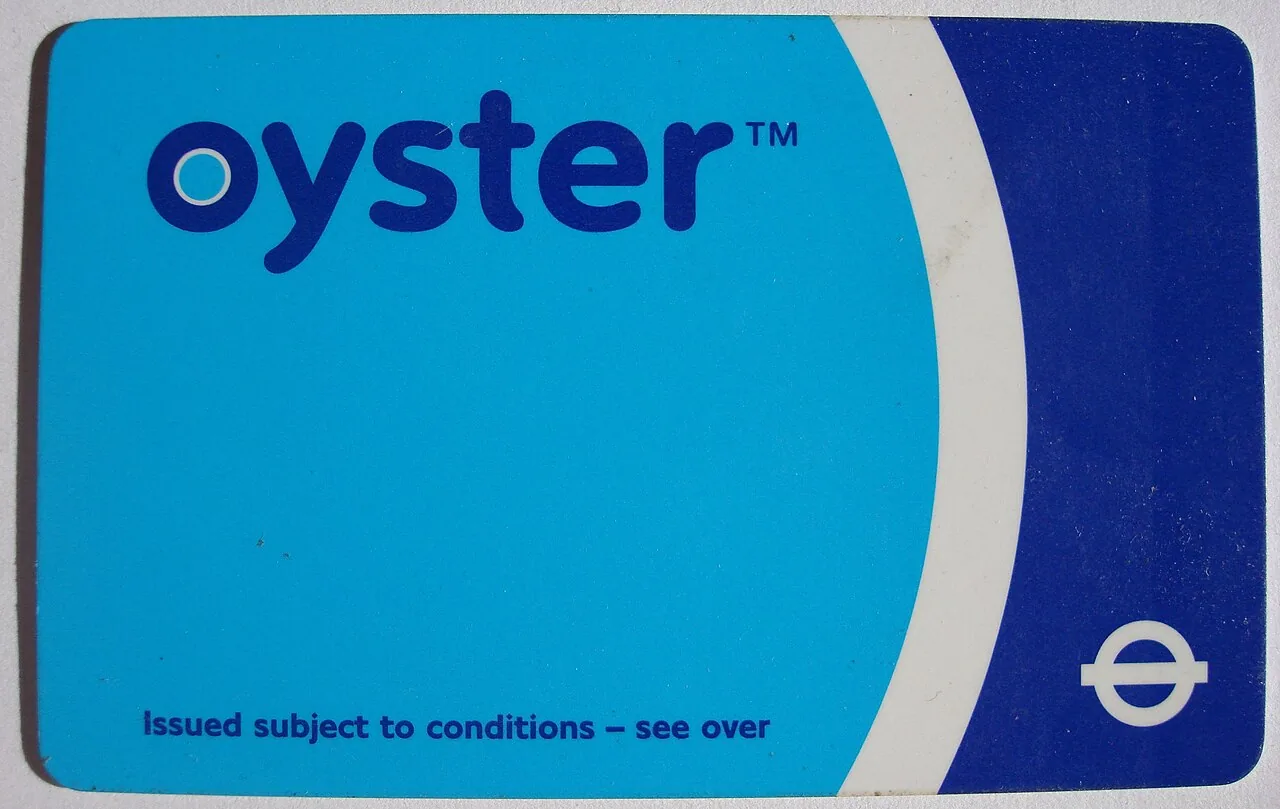 Blue Transport for London Oyster card shown in close-up